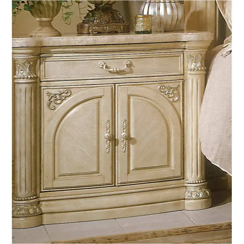 5304007 Aico Furniture Nightstand With Marble Top