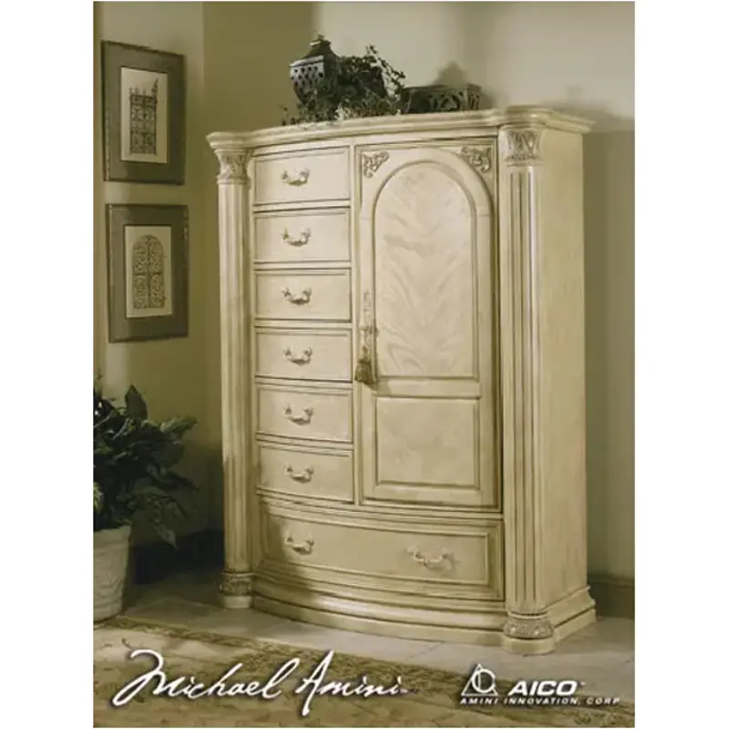 5307007 Aico Furniture Monte Carlo Snow Bedroom Furniture Chest
