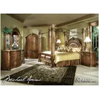 53010-24 Aico Furniture Monte Carlo Pecan Bedroom Furniture Bed