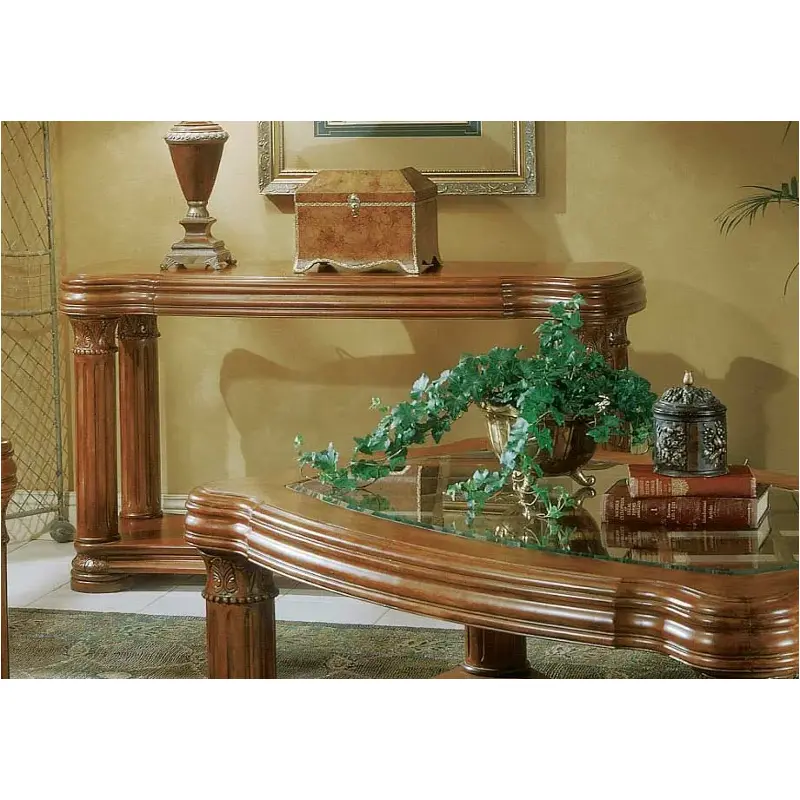 53203-24 Aico Furniture Monte Carlo Pecan Living Room Furniture Sofa Table