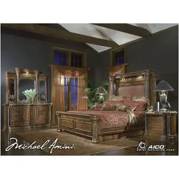 56012t-25 Aico Furniture Torino Bedroom Furniture Bed