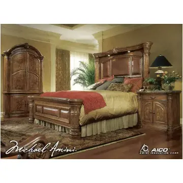 53014t-24 Aico Furniture Eastern King Mantel Bed