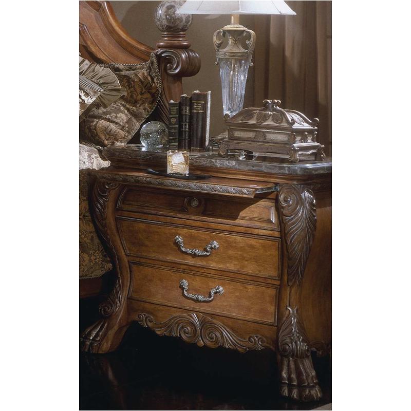 6004023 Aico Furniture Eden Bedroom Bedside Chest Amaretto