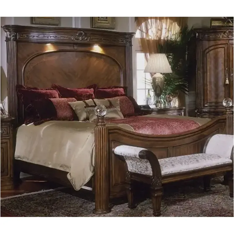 58012b-44 Aico Furniture Villagio Bedroom Furniture Bed