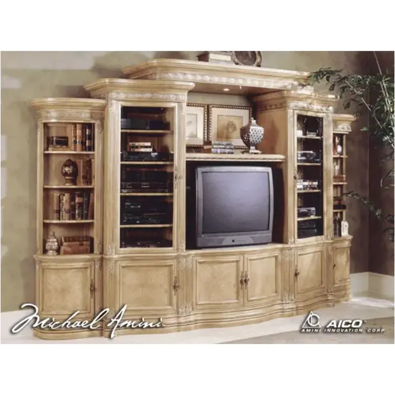 50091-01 Aico Furniture La Francaise Home Entertainment Furniture Entertainment Center