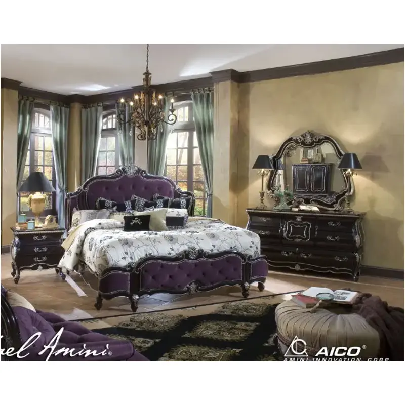 Purple and Silver Bedroom Dresser