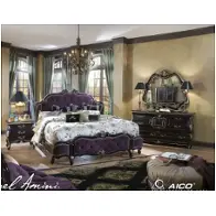 54012-59 Aico Furniture Lavelle Truffle Bedroom Furniture Bed