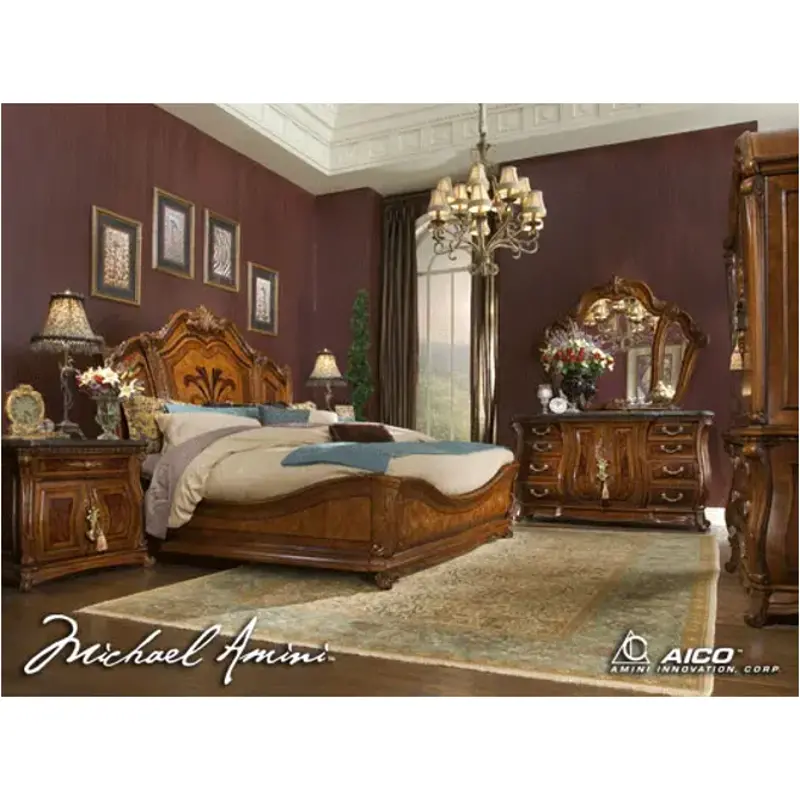 69018-34 Aico Furniture Moulin Rouge Bedroom Furniture Bed