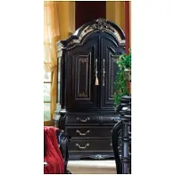 67080t-83 Aico Furniture Oppulente Regal Black Bedroom Furniture Armoire