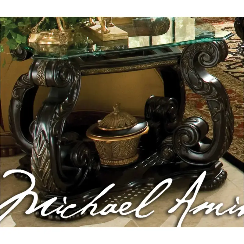 67202-83 Aico Furniture Oppulente Regal Black Living Room Furniture End Table