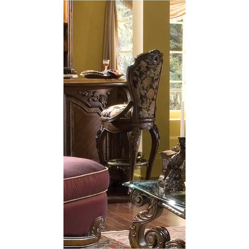 67504-83 Aico Furniture Oppulente Regal Black Accent Furniture Stool
