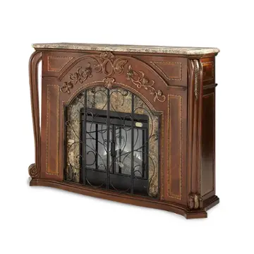 67220f-52 Aico Furniture Oppulente Sienna Spice Home Entertainment Furniture Fireplace