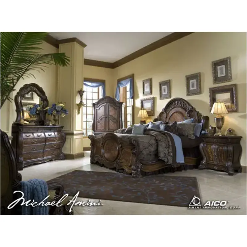 74018-56 Aico Furniture Romanza Bedroom Furniture Bed