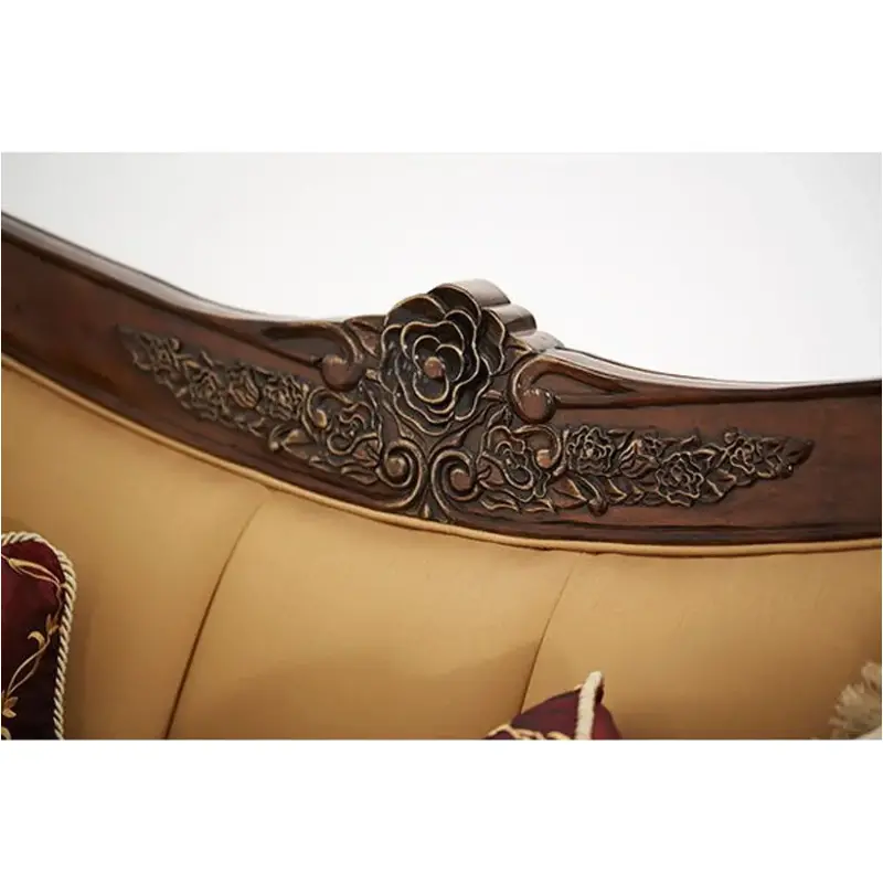 67815-rdgld-52 Aico Furniture Oppulente Sienna Spice Sofa