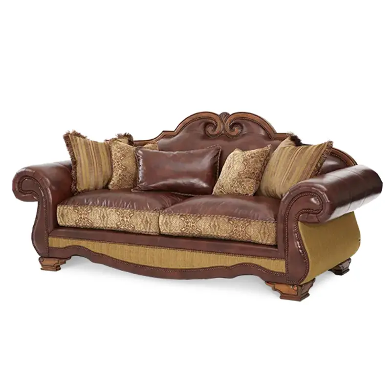 34915-spice-26 Aico Furniture Leather/fabric High Back Sofa