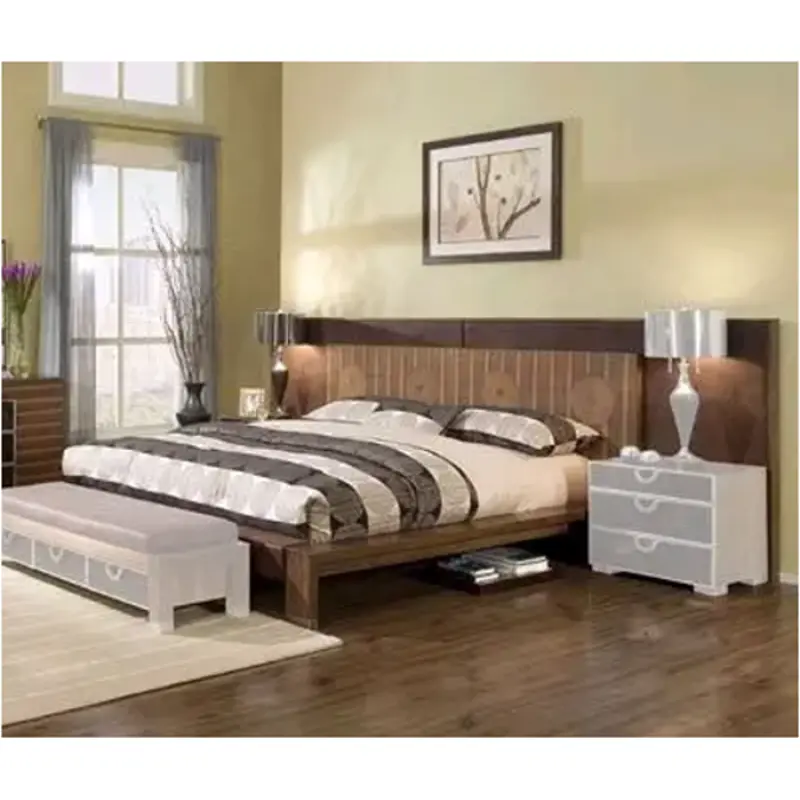 23014wp-12-ck Aico Furniture Exiterra Bedroom Furniture Bed