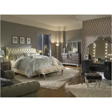 03014-14 Aico Furniture Hollywood Swank Bedroom Furniture Bed