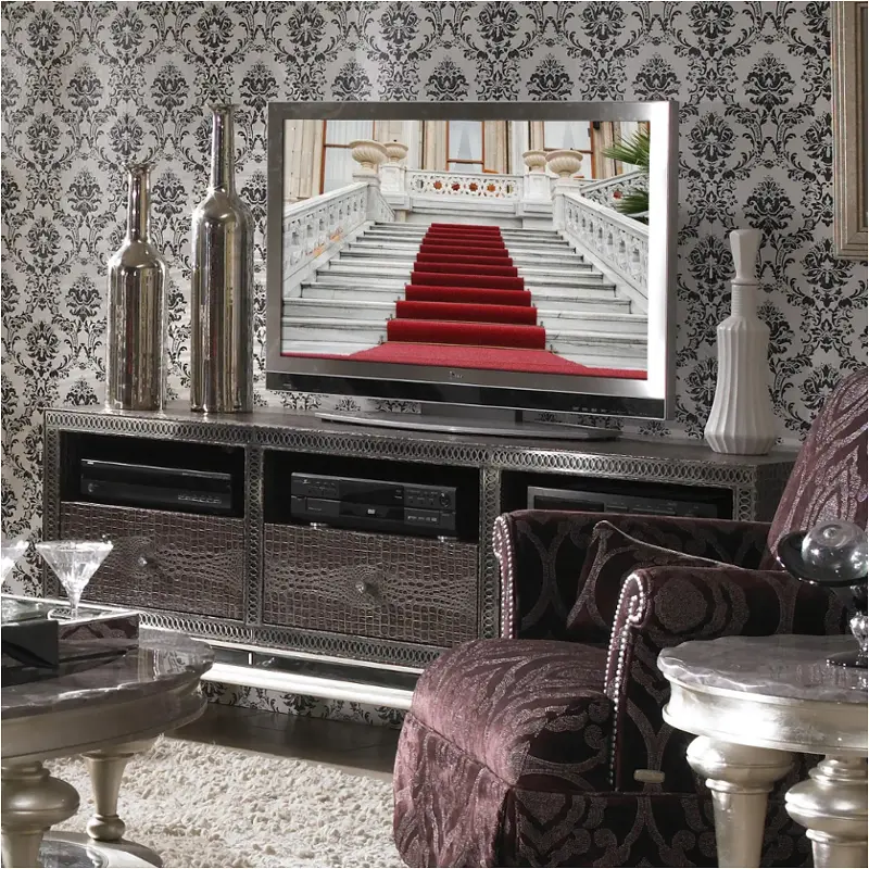03097-33 Aico Furniture Hollywood Swank Home Entertainment Furniture Tv Console