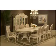 54002t-04 Aico Furniture Lavelle Blanc Dining Room Furniture Dining Table