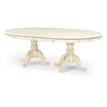 54002b-04 Aico Furniture Lavelle Blanc Dining Room Furniture Dining Table