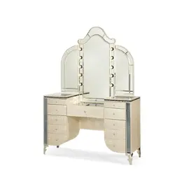 03058-09 Aico Furniture Hollywood Swank Bedroom Furniture Vanitie