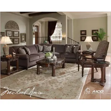 53912-brown-46 Aico Furniture Monte Carlo Ii Living Room Furniture Sectional