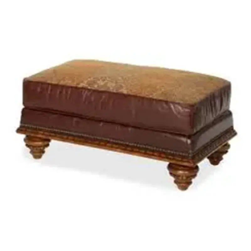 04977-brown-22 Aico Furniture Grand Traditions Living Room Furniture Ottoman