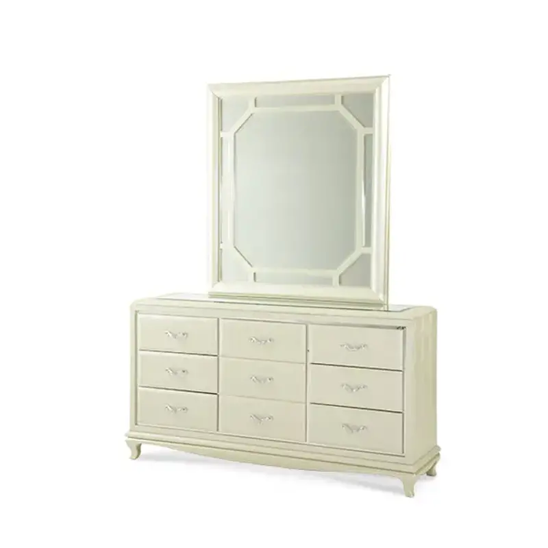 19060-08 Aico Furniture Rectangular Dresser Mirror - Pearl