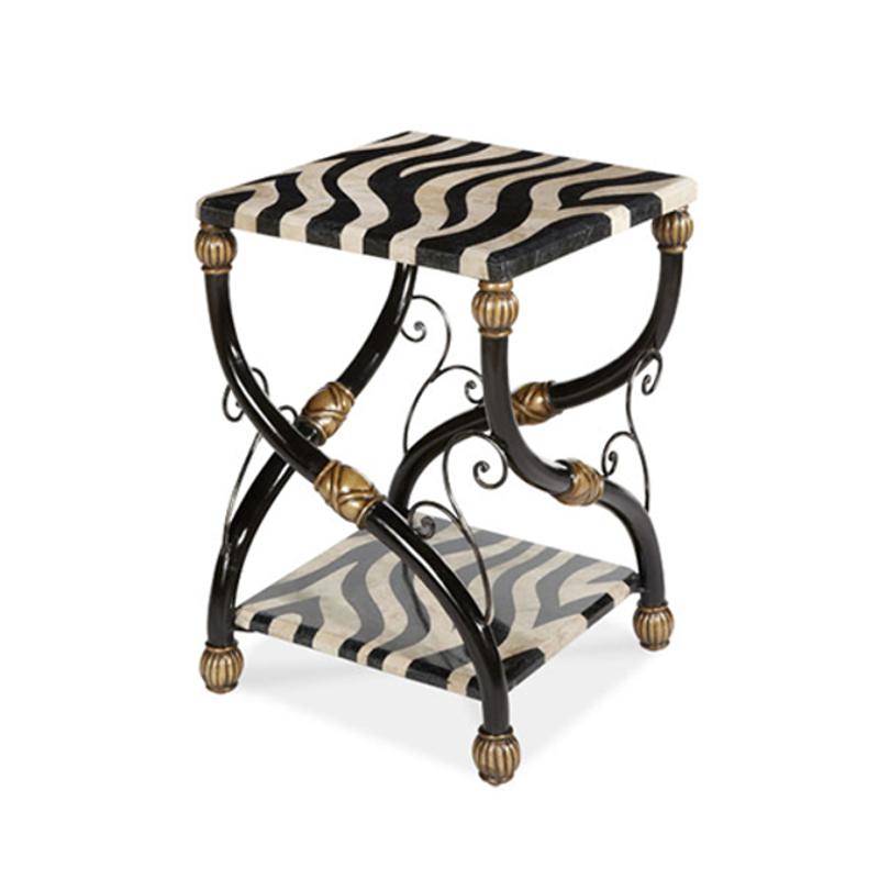 Acf Act Caro 016 Aico Furniture Discoveries Zebra Accent Table
