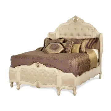 54012nf-04 Aico Furniture Lavelle Blanc Bedroom Furniture Bed