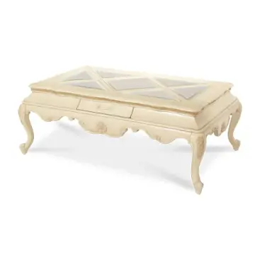 54201-04 Aico Furniture Lavelle Blanc Living Room Furniture Cocktail Table
