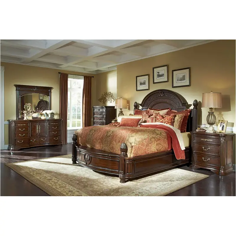 58015-44-ck Aico Furniture Villagio Bedroom Furniture Bed