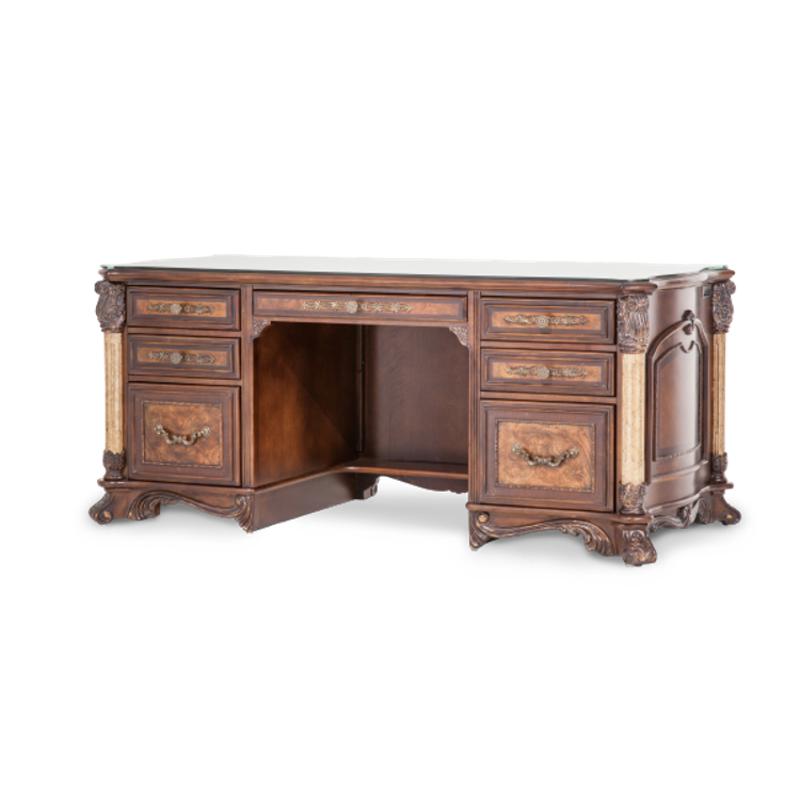 6120729 Aico Furniture Victoria Palace Desk With Glass Top 2 Pc