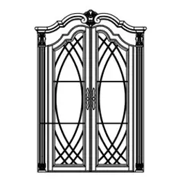 61250-29 Aico Furniture Victoria Palace Home Office Furniture Curio