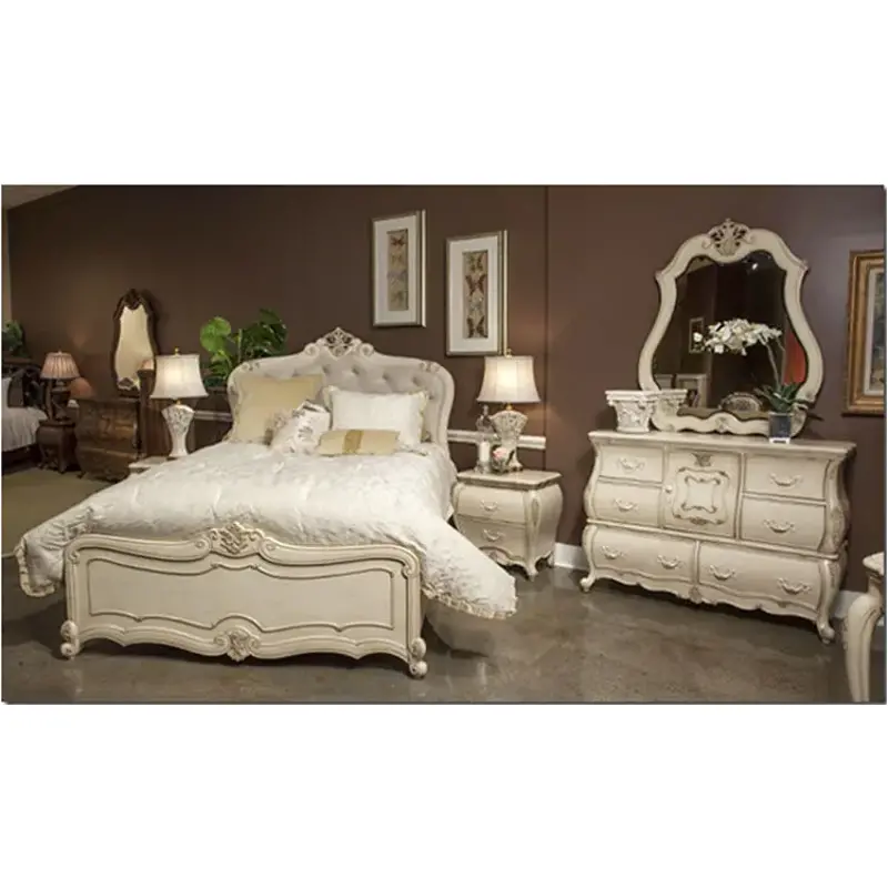 9022612-04 Aico Furniture Lavelle Cottage - Blanc Bedroom Furniture Bed