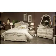 9022612-04 Aico Furniture Lavelle Cottage - Blanc Bedroom Furniture Bed