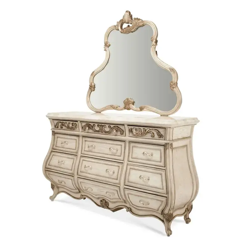 white christmas dresses Monique - Dresser With Marble Top - Champagne in Kokomo, IN main image 0