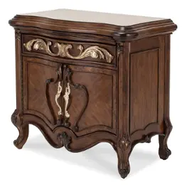 09040-229 Aico Furniture Platine De Royale - Light Espresso Bedroom Furniture Nightstand