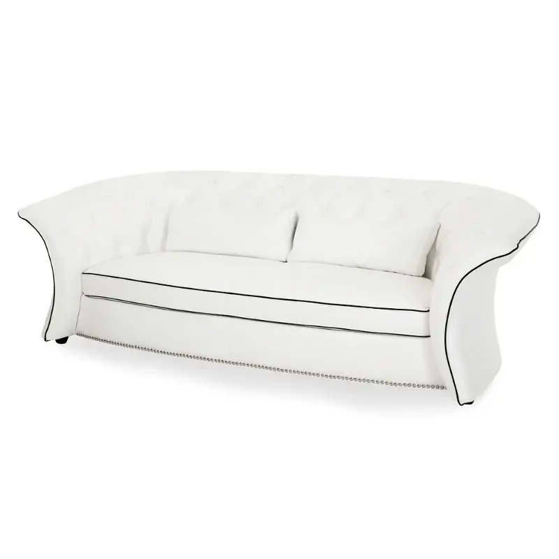 Mb-mlisa15-wht-00 Aico Furniture Mia Bella Living Room Furniture Sofa