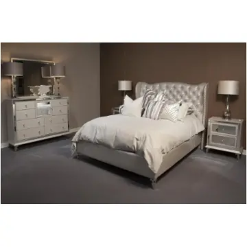 9001614-104 Aico Furniture Hollywood Loft-frost Bedroom Furniture Bed