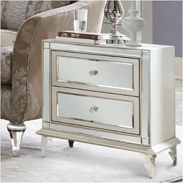 9001640-104 Aico Furniture Hollywood Loft-frost Bedroom Furniture Nightstand