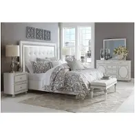 9025614-108-ck Aico Furniture Sky Tower - White Bedroom Furniture Bed