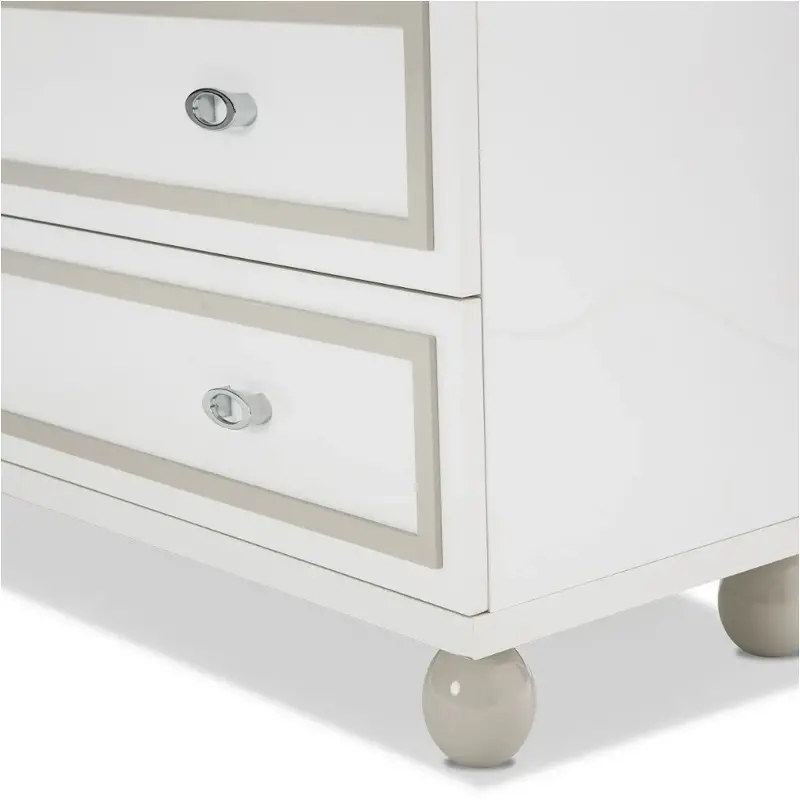 9025670-108 Aico Furniture Sky Tower - White Bedroom Furniture Chest