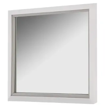 9025667-108 Aico Furniture Sky Tower - White Dining Room Furniture Mirror