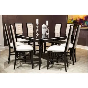 9025606-805 Aico Furniture Sky Tower - Black Dining Room Furniture Counter Height Table