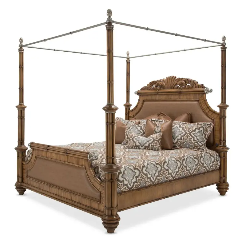 9081015 109 Ps Aico Furniture Eastern, King Poster Bed With Canopy