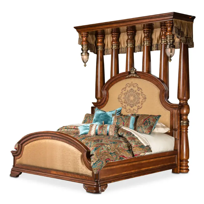 9050015-402-ck-ps Aico Furniture Grand Masterpiece Bedroom Furniture Bed