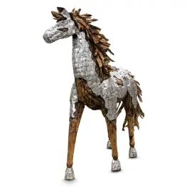 Acf-arf-horse-004 Aico Furniture Discoveries Accent Furniture Statue