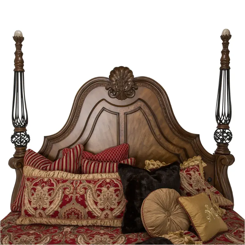 9055015-211-ck Aico Furniture Edens Paradise King Poster Bed Ck