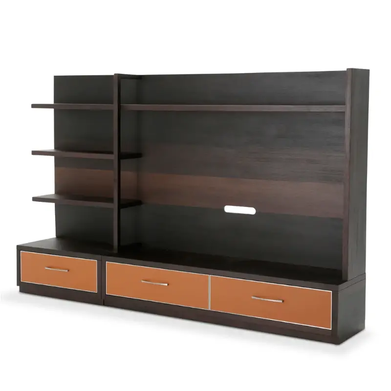 9029097bl-812 Aico Furniture Cosmopolitan 21-orange Home Entertainment Furniture Entertainment Center